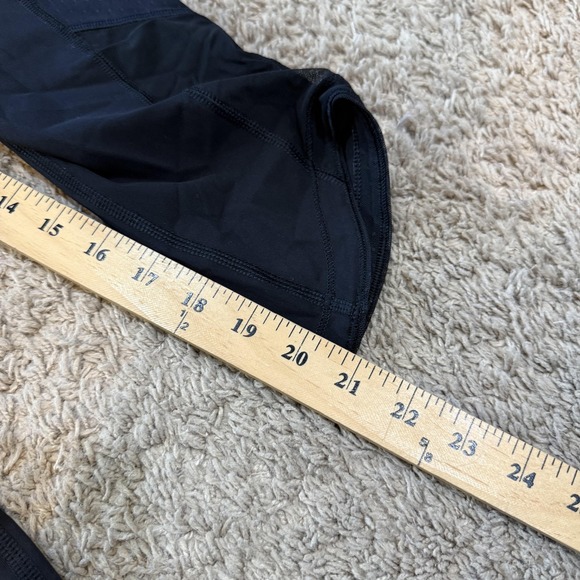 Lululemon Leggings Womens 8 Black Cropped High Rise Yoga Athletic Pants Running - Picture 6 of 7